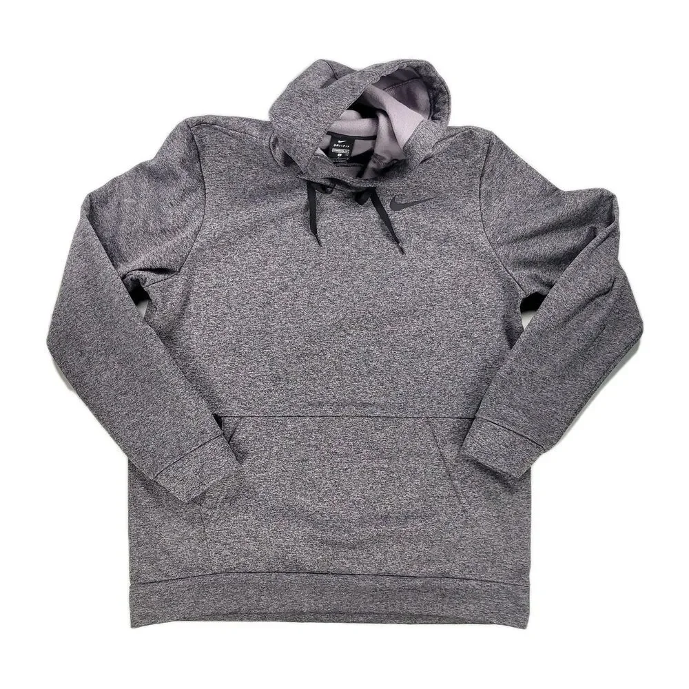 Nike Dri-FIT Training Hoodie (Standard Fit) in Grey Heather. Sz L